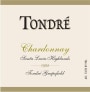 Tondre Wines Grapefield Chardonnay 2012 Front Label
