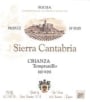 Sierra Cantabria Crianza 1998 Front Label