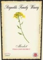 Reynolds Merlot 2001 Front Label