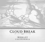 Cloud Break Merlot 2015  Front Label