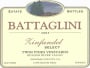 Battaglini Estate Winery Twin Pines Vineyards Select Zinfandel 2003 Front Label