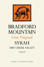 Bradford Mountain Grist Vineyard Syrah 2009 Front Label