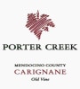 Porter Creek Old Vine Carignane 2013  Front Label