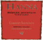 Hanna Bismark Mountain Vineyard Cabernet Sauvignon 2009 Front Label