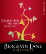 Bergevin Lane Calico Red 2010 Front Label