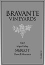 Bravante Vineyards Merlot 2005 Front Label