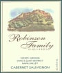 Robinson Family Vineyards Cabernet Sauvignon 2005 Front Label