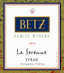 Betz Family Winery La Serenne Syrah 2001 Front Label