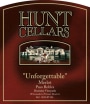 Hunt Cellars Unforgettable Merlot 2007 Front Label