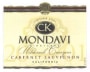 CK Mondavi Cabernet Sauvignon 2001 Front Label