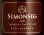Simonsig Cabernet Sauvignon 2000 Front Label