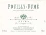 Domaine Cailbourdin Pouilly-Fume Les Cris 2002 Front Label