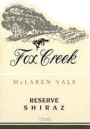 Fox Creek Reserve Shiraz 2001 Front Label