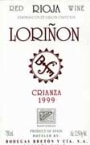 Lorinon Tinto Crianza Reserva 1998 Front Label