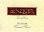 Benziger Syrah 1997 Front Label