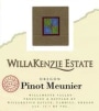 WillaKenzie Estate Pinot Meunier 2001 Front Label
