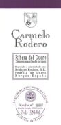 Carmelo Rodero Ribera del Duero Tempranillo 2014 Front Label
