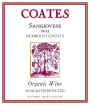 Coates Vineyards Organic Sangiovese 2013  Front Label