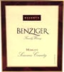 Benziger Merlot Reserve 1999 Front Label
