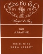 Clos du Val Ariadne 2001 Front Label