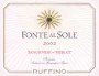Ruffino Fonte al Sole 2002 Front Label