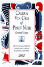 Calera Vin Gris of Pinot Noir 2002 Front Label