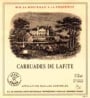 Chateau Lafite Rothschild Carruades de Lafite 1999 Front Label