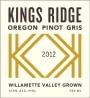 Union Wine Co Kings Ridge Pinot Gris 2012 Front Label
