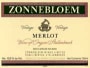 Zonnebloem Merlot 2001 Front Label