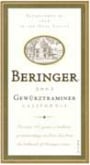 Beringer Gewurztraminer 2002 Front Label
