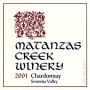 Matanzas Creek Sonoma County Chardonnay 2001 Front Label