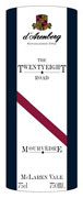 d'Arenberg The Twenty Eight Road Mouvedre 2001 Front Label