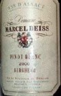 Marcel Deiss Bergheim Pinot Blanc 2001 Front Label