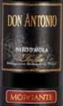 Morgante Don Antionio Nero dAvola 2001 Front Label
