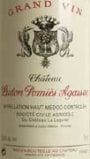 Chateau Pomies-Agassac Haut Medoc 1998 Front Label