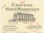 Chateau Haut-Marbuzet 1998 Front Label