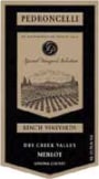 Pedroncelli Bench Vineyards Merlot 2000 Front Label