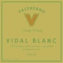 Valenzano Winery Vidal Blanc 2012 Front Label