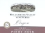 Willamette Valley Vineyards Whole Cluster Pinot Noir 2002 Front Label