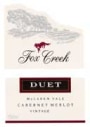 Fox Creek Duet (Cabernet Sauvignon/Merlot) 2001 Front Label