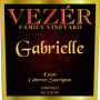Vezer Family Vineyards Gabrielle Cabernet Sauvignon 2011 Front Label