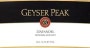 Geyser Peak Zinfandel 1997 Front Label