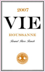 Vie Winery Roussanne 2007 Front Label