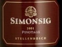Simonsig Pinotage 2001 Front Label