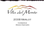 Villa del Monte Winery Moon Vineyard Merlot 2008 Front Label