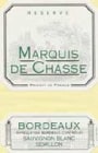 Marquis de Chasse Bordeaux Blanc 2002 Front Label