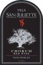 Villa San-Juliette Chorum 2009 Front Label