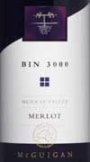 McGuigan Brothers Bin 3000 Merlot 2002 Front Label