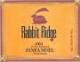 Rabbit Ridge Paso Robles Zinfandel 2001 Front Label