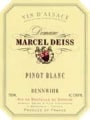 Marcel Deiss Pinot Blanc Bennwihr 2001 Front Label